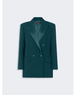 Max Mara Blazer À Double Boutonnage En Cady Léger - Vert