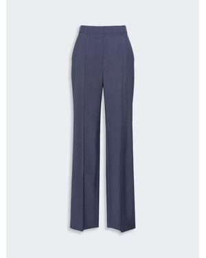 Max Mara Pantalon En Laine - Bleu