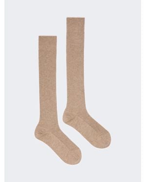 Max Mara Gerippte Socken Aus Kaschmir - Weiß