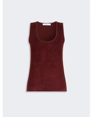 Max Mara Haut En Laine Et Cachemire - Rouge