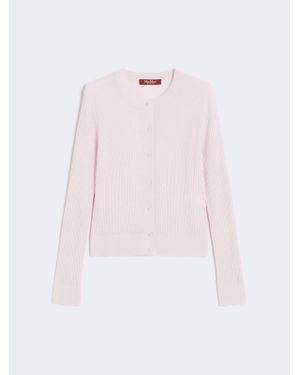 Max Mara Cardigan Mit Rundhalsausschnitt Aus Wolle Und Seide - Pink