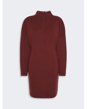 Max Mara Kurzes Kleid Aus Woll-Kaschmir-Gewebe - Rot