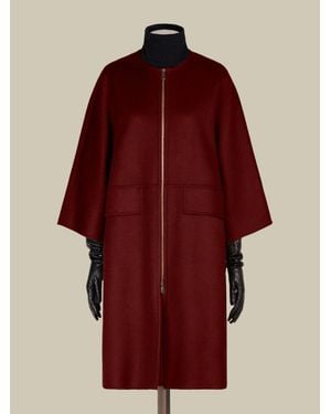 Max Mara Cape-Mantel Aus Kaschmir Doubleface - Rot