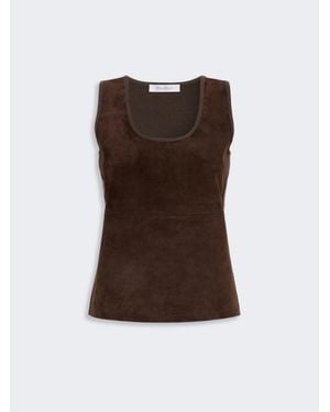 Max Mara Haut En Laine Et Cachemire - Marron