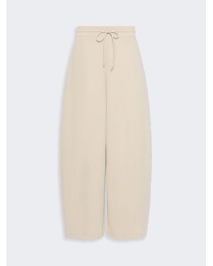 Max Mara Barrel-Leg-Hose Aus Funktions-Baumwolljersey - Weiß