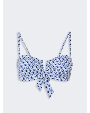 Max Mara Sujetador De Bikini De Banda De Punto - Azul