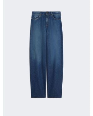 Max Mara Baggy-Jeans Aus Denim - Blau