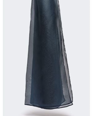 Max Mara Seidenstola - Blau