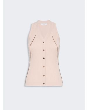Max Mara Weste Aus Baumwolle Und Viskose - Pink