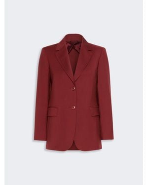 Max Mara Chaqueta Con Botonadura Sencilla De Tela De Lana - Rojo