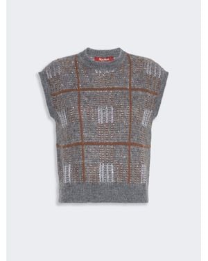 Max Mara Chaleco De Lana, Mohair Y Cachemira - Gris