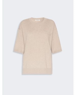 Max Mara Pull En Fil De Laine Avec Petite Poche - Blanc