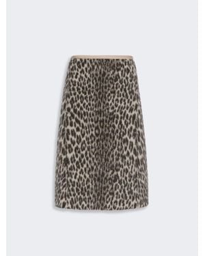 Max Mara Midirock Aus Woll-Alpaka-Jacquard - Weiß