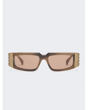 Max Mara Verspiegelte Sonnenbrille - Natur