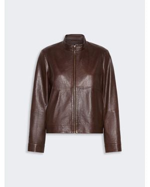 Max Mara Bikerjacke Aus Nappaleder - Braun