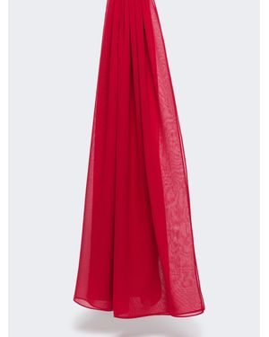 Max Mara Stola Aus Seiden-Georgette - Rot