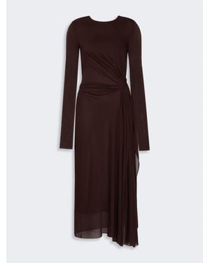 Max Mara Vestido De Gasa De Punto Crepé De Viscosa - Morado