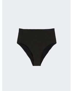 Max Mara Bikinislip Aus Jersey Mit Hohem Bund - Schwarz