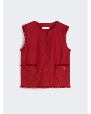 Max Mara Weste Aus Baumwollgabardinejersey - Rot