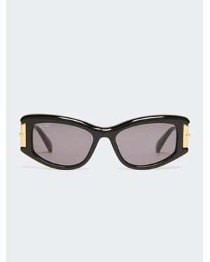 Max Mara Eckige Brille Aus Acetat - Schwarz