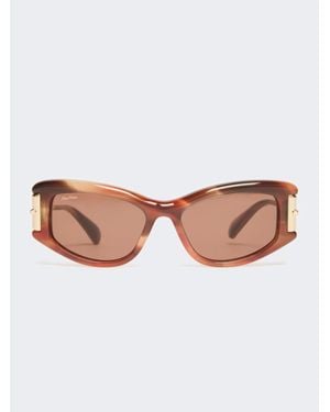 Max Mara Eckige Brille Aus Acetat - Pink