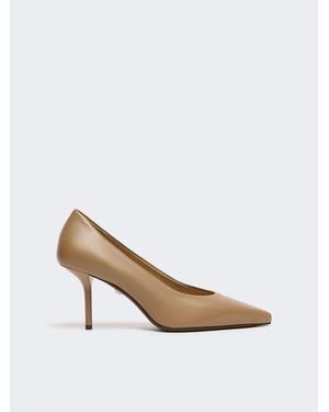 Max Mara Pumps Aus Weichem Nappaleder - Weiß