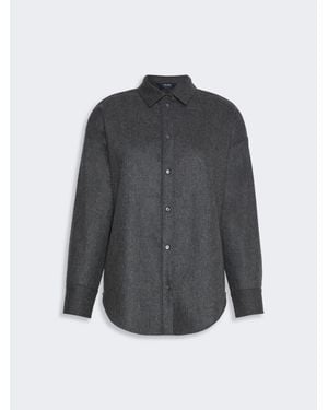 Max Mara Camisa De Franela De Lana - Gris