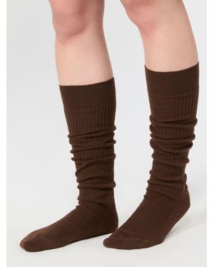 Max Mara Gerippte Socken Aus Kaschmir - Braun