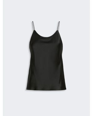 Max Mara Top De Raso De Seda - Negro