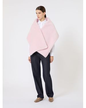 Max Mara Stola Aus Alpaka-Woll-Teddy - Pink