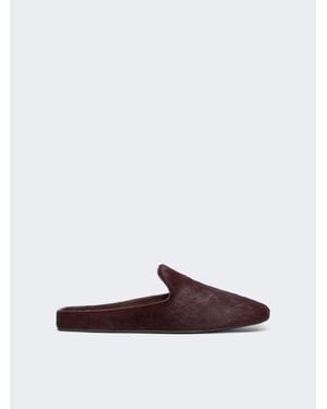 Max Mara Mule De Cavallino Y Napa - Blanco