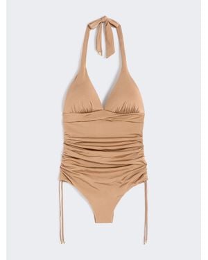 Max Mara Bañador De Punto Fruncido - Neutro