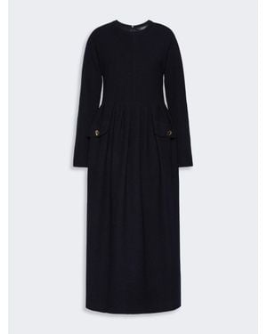 Max Mara Vestido De Punto Efecto Bouclé - Negro