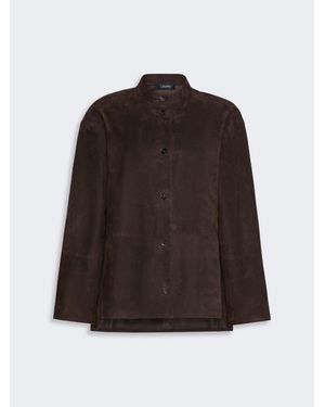 Max Mara Chaqueta Con Cuello Mao De Ante - Marrón