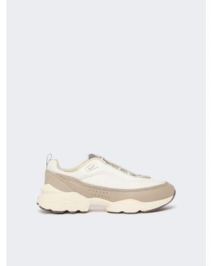 Max Mara Laufschuhe Aus Funktionsgewebe Und Leder - Weiß