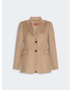 Max Mara Blazer De Botonadura Sencilla De Paño De Lana - Neutro
