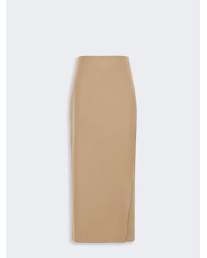 Max Mara Wickelrock Aus Wolle - Natur