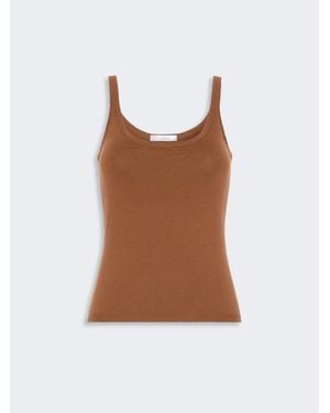Max Mara Sleeveless Wool Yarn Sweater - Braun