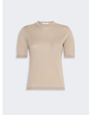 Max Mara Glattstrick-Pullover Aus Kaschmir Und Seide - Weiß