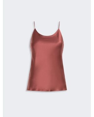 Max Mara Top Aus Seidensatin - Rot
