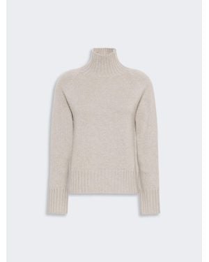 Max Mara Jersey De Cuello Alto De Hilado De Lana Y Cachemira - Blanco