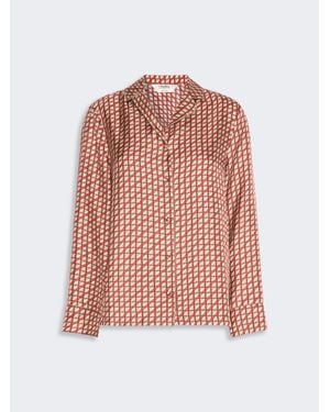 Max Mara Hemdbluse Im Pyjama-Stil Aus Bedruckter Seide - Pink