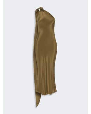 Max Mara One-Shoulder-Kleid Aus Crêpe-De-Chine-Seide - Grün