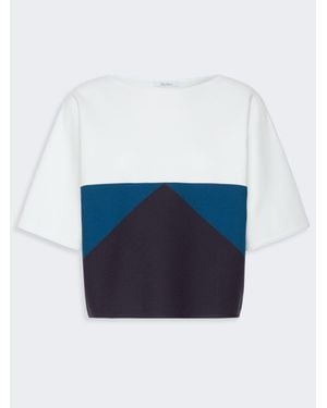 Max Mara Weicher Pullover Aus Viskosestretch - Blau