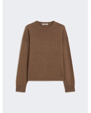 Max Mara Pullover Im Boxy Fit Aus Wolle Und Kaschmir - Natur