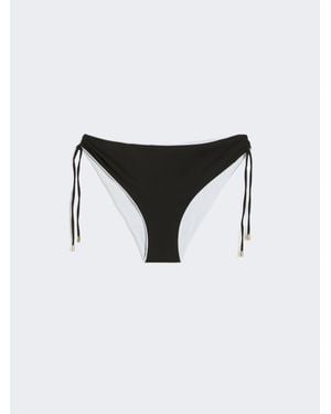 Max Mara Wendbarer Bikinislip Aus Doppellagigem Jersey - Schwarz