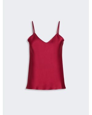 Max Mara Slip-Top Aus Envers-Satin - Rot