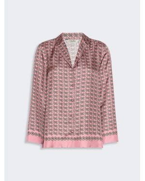 Max Mara Chemise En Soie Imprimée - Rose