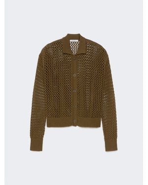 Max Mara Cardigan Aus Cordonnet-Baumwolle - Grün