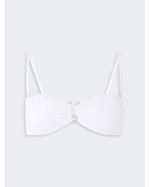 Max Mara Haut De Maillot De Bain Bandeau En Jersey - Blanc